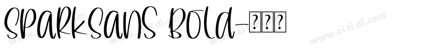 SparkSans Bold字体转换